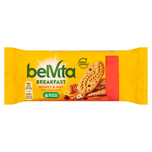 BelVita Breakfast Biscuits Honey and Nuts with Choc Chips 50g
