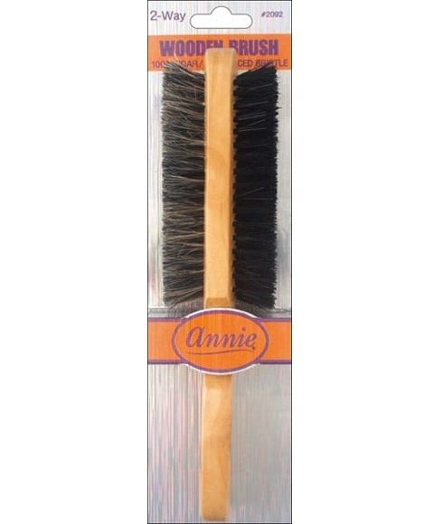 Annie Boar Reinforced Bristle 2 Way Wooden Brush 2092