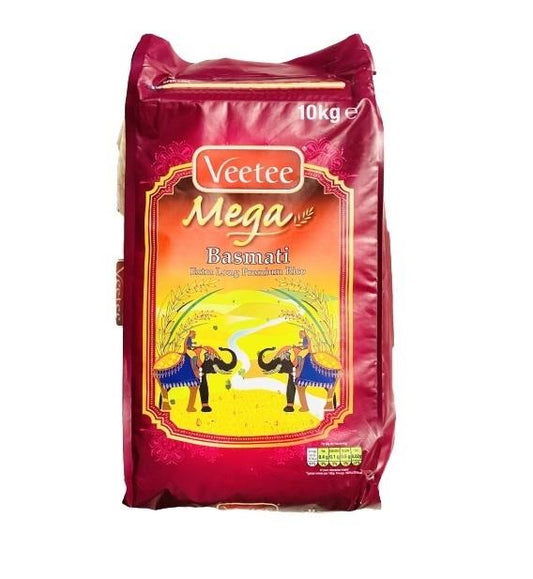 Veetee Mega Long Basmati Rice 10kg Box of 1