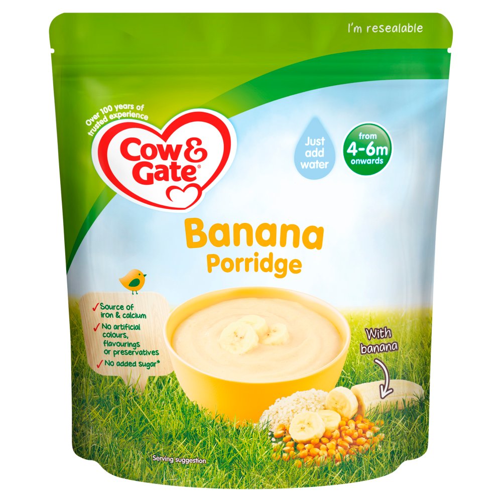 Cow & Gate Banana Porridge Baby Cereal 125g