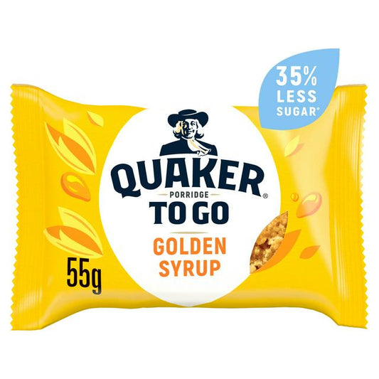 Quaker Porridge To Go Golden Syrup Breakfast Bar 55g