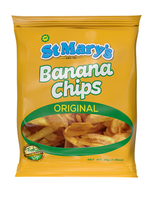 St Marys Banana Chips 30g Box of 24