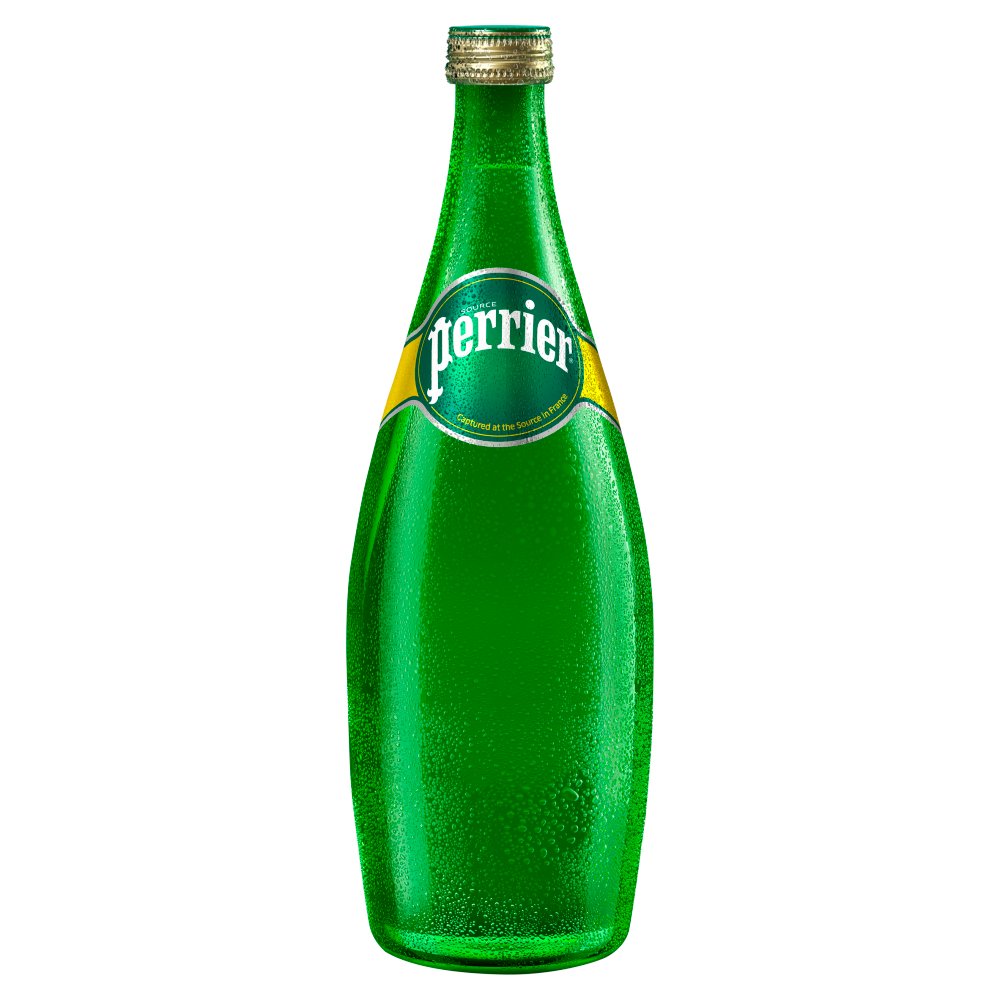 Perrier Sparkling Natural Mineral Water Glass 750ml Case of 12