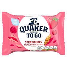 Quaker Porridge To Go Mixed Berries Breakfast Bar  55g