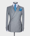 Men's Wear Clothing Outfit  Metallic Silver Regular Fit One Button Fashion Suit Blazer