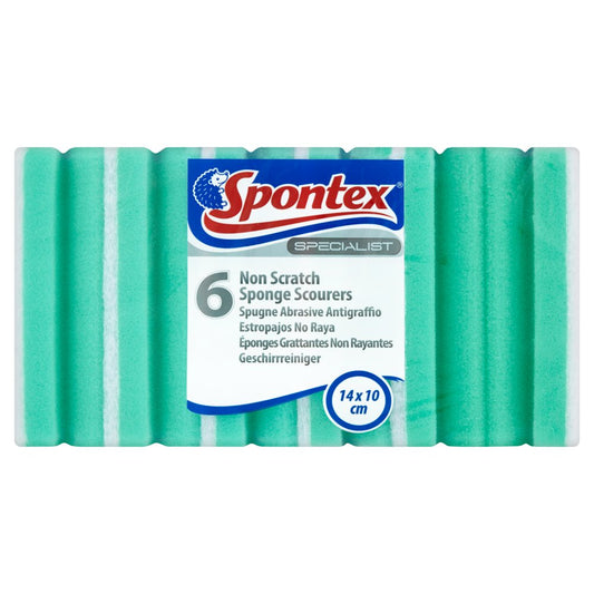 Spontex Specialist 6 Non Scratch Sponge Scourers