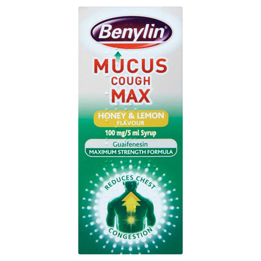 Benylin Mucus Cough Max Honey & Lemon Flavour 100 mg/5 ml Syrup 150ml