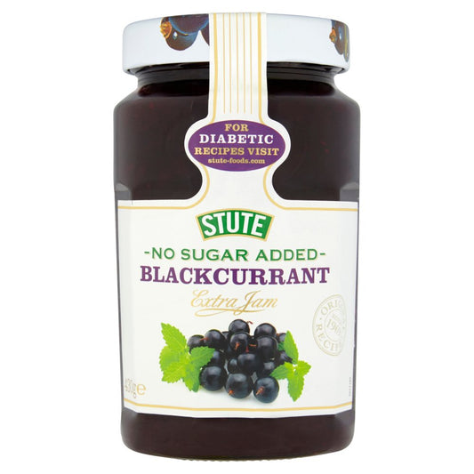 Stute No Sugar Added Blackcurrant Extra Jam 430g