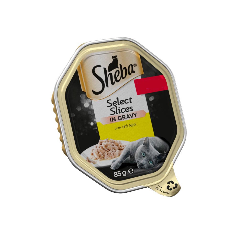 Sheba Select Slices Cat Food Tray Chicken in Gravy 85g