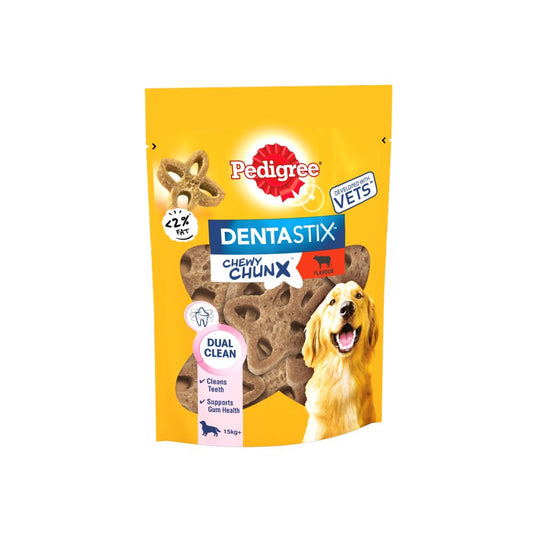 Pedigree Dentastix Chewy Chunx Maxi Adult Dog Treat Beef 68g