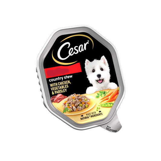 Cesar Country Kitchen Dog Food Tray Chicken & Veg in Gravy 150g