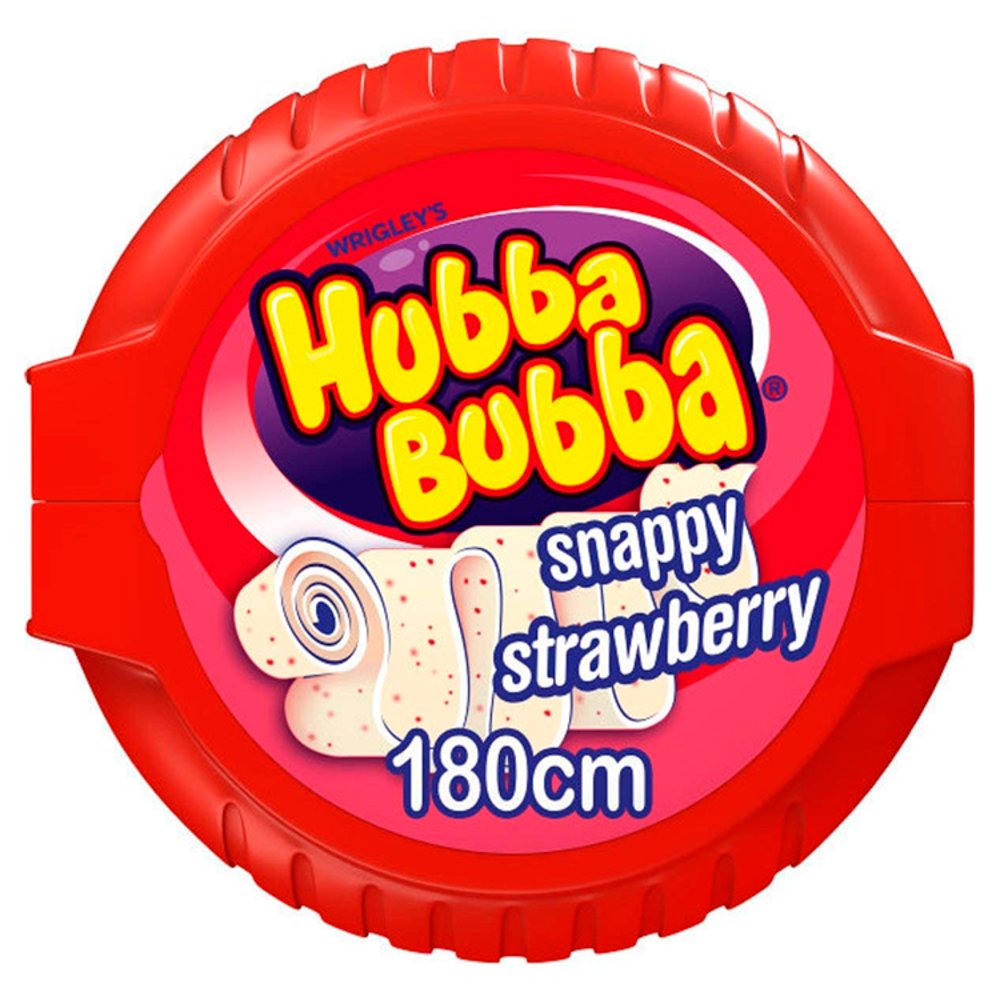 Hubba Bubba Snappy Strawberry Bubblegum Mega Long Tape 56g