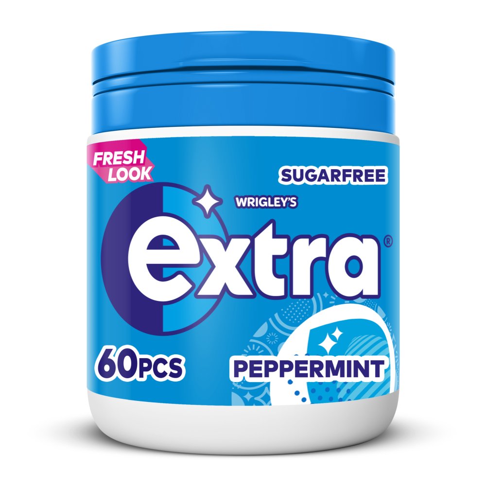 Extra Gum Refreshers Spearmint Sugar Free Chewing Gum Bottle, 40