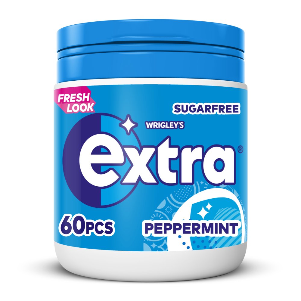 Extra Refreshers Peppermint Sugar Free Chewing Gum Bottle 30pcs