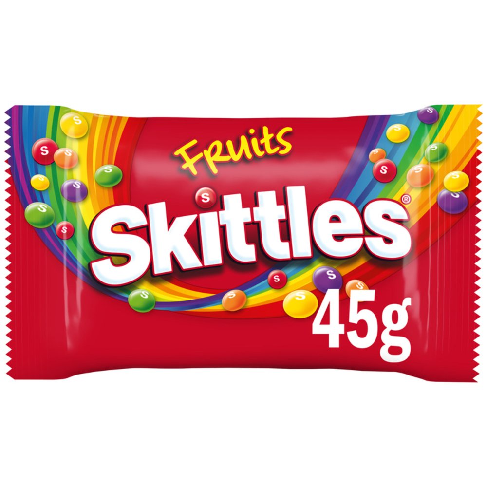 Skittles Vegan Chewy Sweets Fruit Flavoured Bag 45g