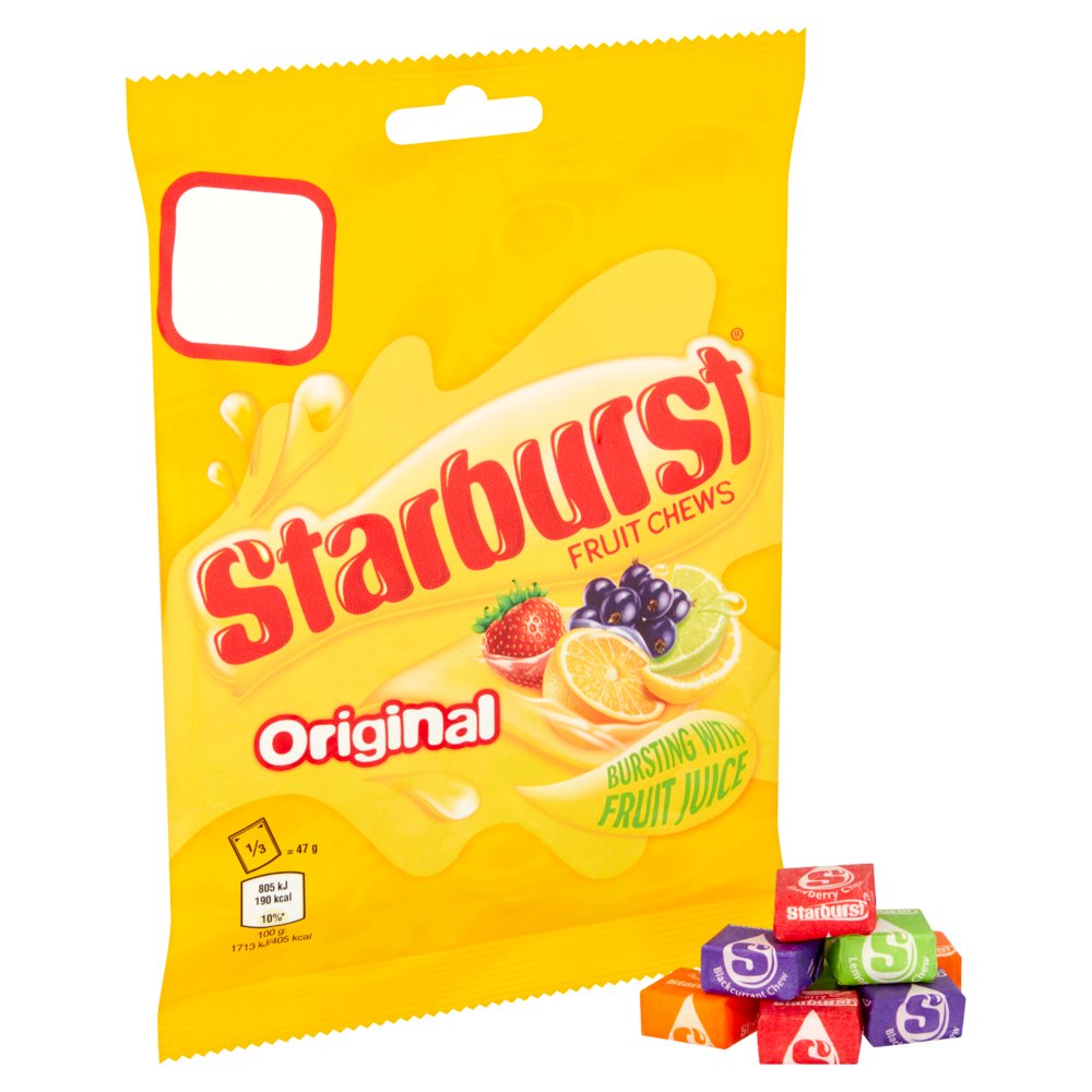Starburst Vegan Chewy Sweets Fruit Flavoured Pouch Bag 127g