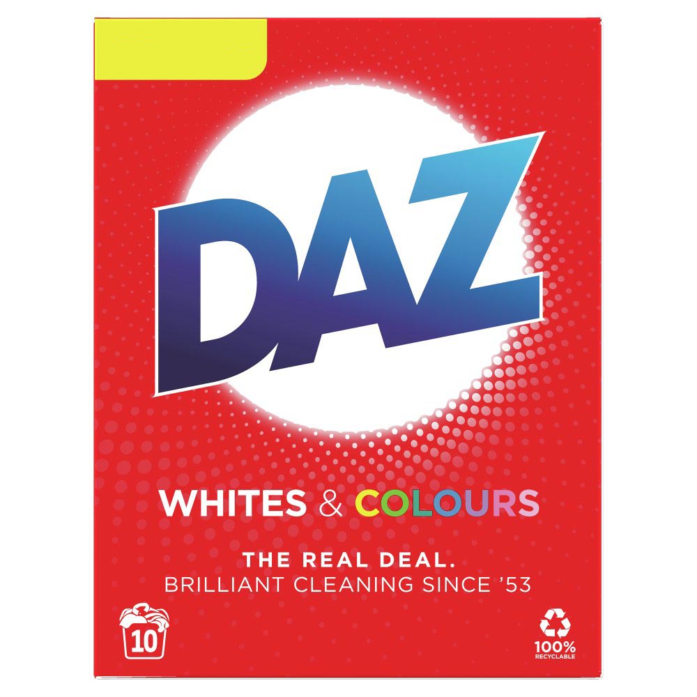 Daz Washing Powder Whites & Colours 10 Washes 650g