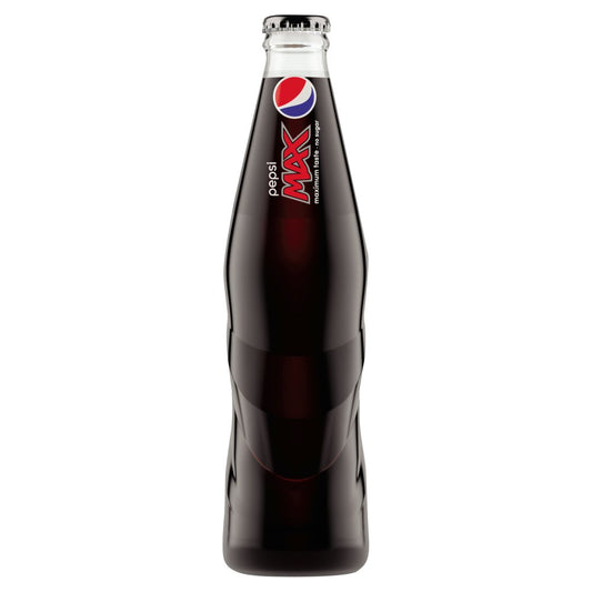 Pepsi Max No Sugar Cola Glass Bottle 330ml