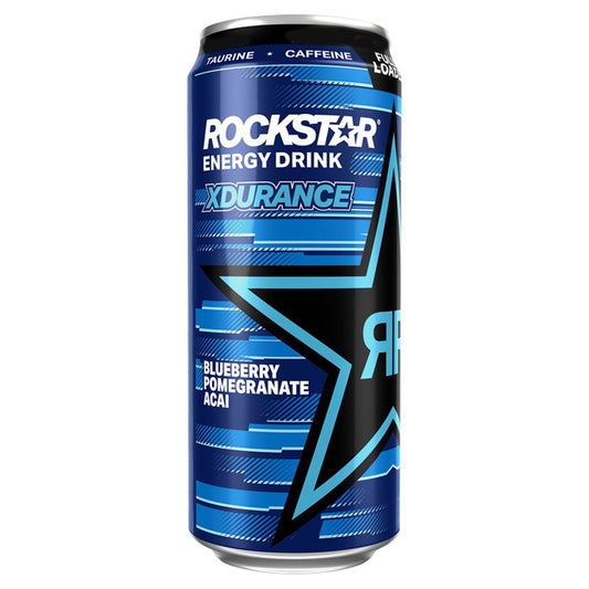 Rockstar Xdurance Fully Loaded Blueberry, Pomegranate & Acai Energy Drink 500ml Can