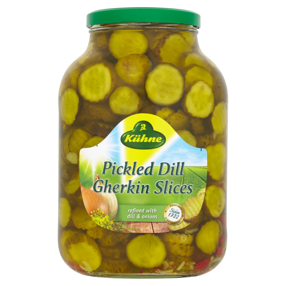 Kühne Pickled Dill Gherkin Slices 2.45kg