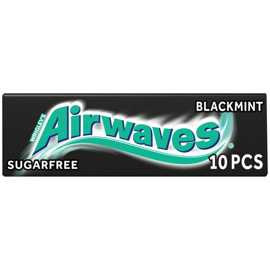 Airwaves Black Mint Sugar Free Chewing Gum 10 Pieces