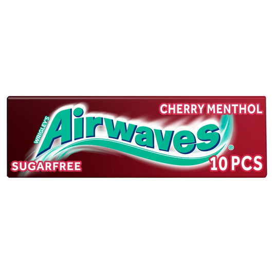 Airwaves Cherry Menthol Sugar Free Chewing Gum 10 Pieces