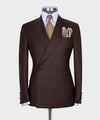 Men's Wear Clothing Outfit Woody Brown Regular Fit One Button Fashion Suit Blazer