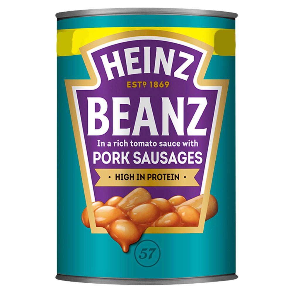 Heinz Beanz in a Rich Tomato Sauce with Pork Sausages 415g