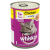 Whiskas Adult Wet Cat Food Tin Chicken in Jelly 390g