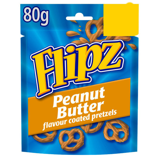 Flipz Pretzels Peanut Butter Flavour Snacks  80g