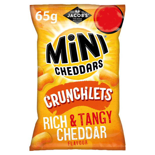 Jacob's Mini Cheddars Crunchlets Cheddar Snacks 65g