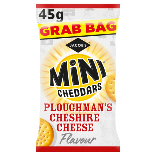 Jacob's Grab Bag Mini Cheddars Ploughman's Cheshire Cheese Flavour 45g