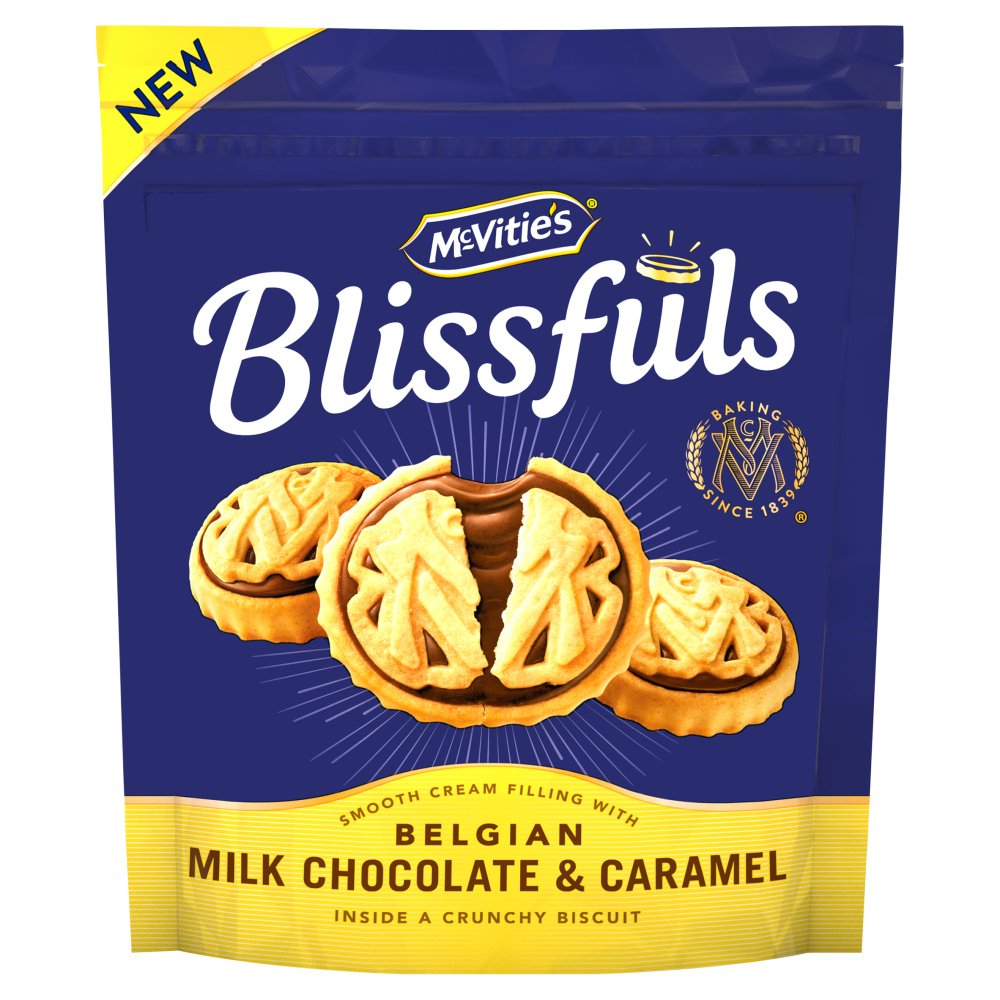 McVitie's Blissfuls Belgian Milk Chocolate & Caramel Biscuits 228g