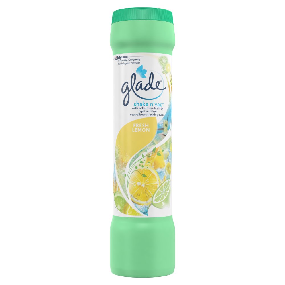 Glade Shake & Vac Carpet Freshener Fresh Lemon 500g