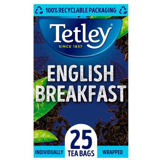 Tetley English Breakfast Tea Bags x25 50g