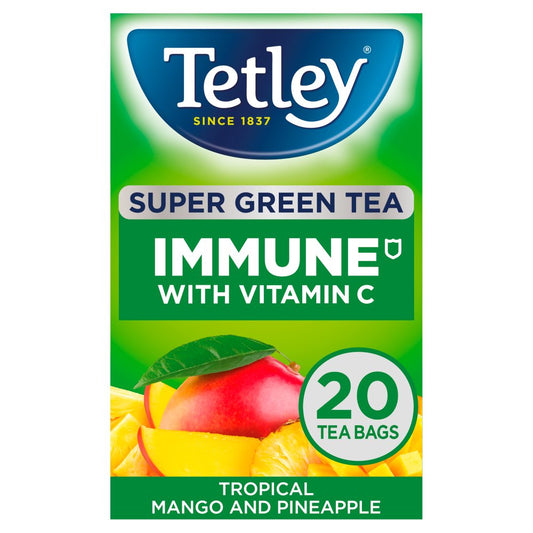 Tetley Super Green Tea Immune Tropical Tea Bags x20