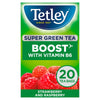 Tetley Super Green Tea Boost Strawberry & Raspberry Tea Bags x20
