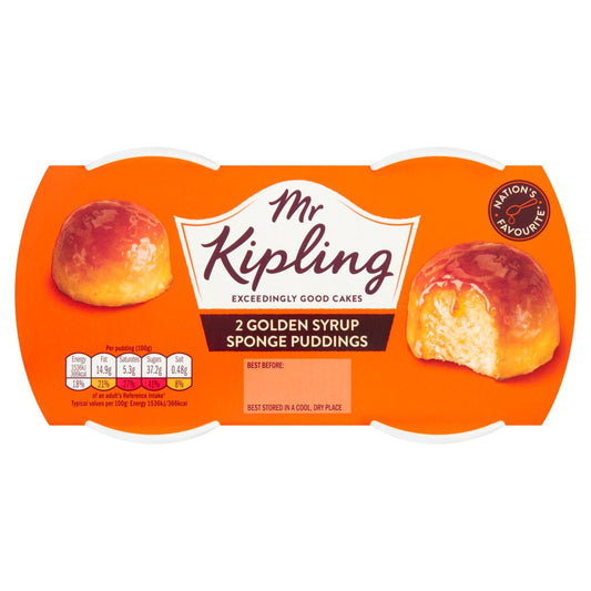 Mr Kipling Golden Syrup Sponge Puddings 2 x 95g