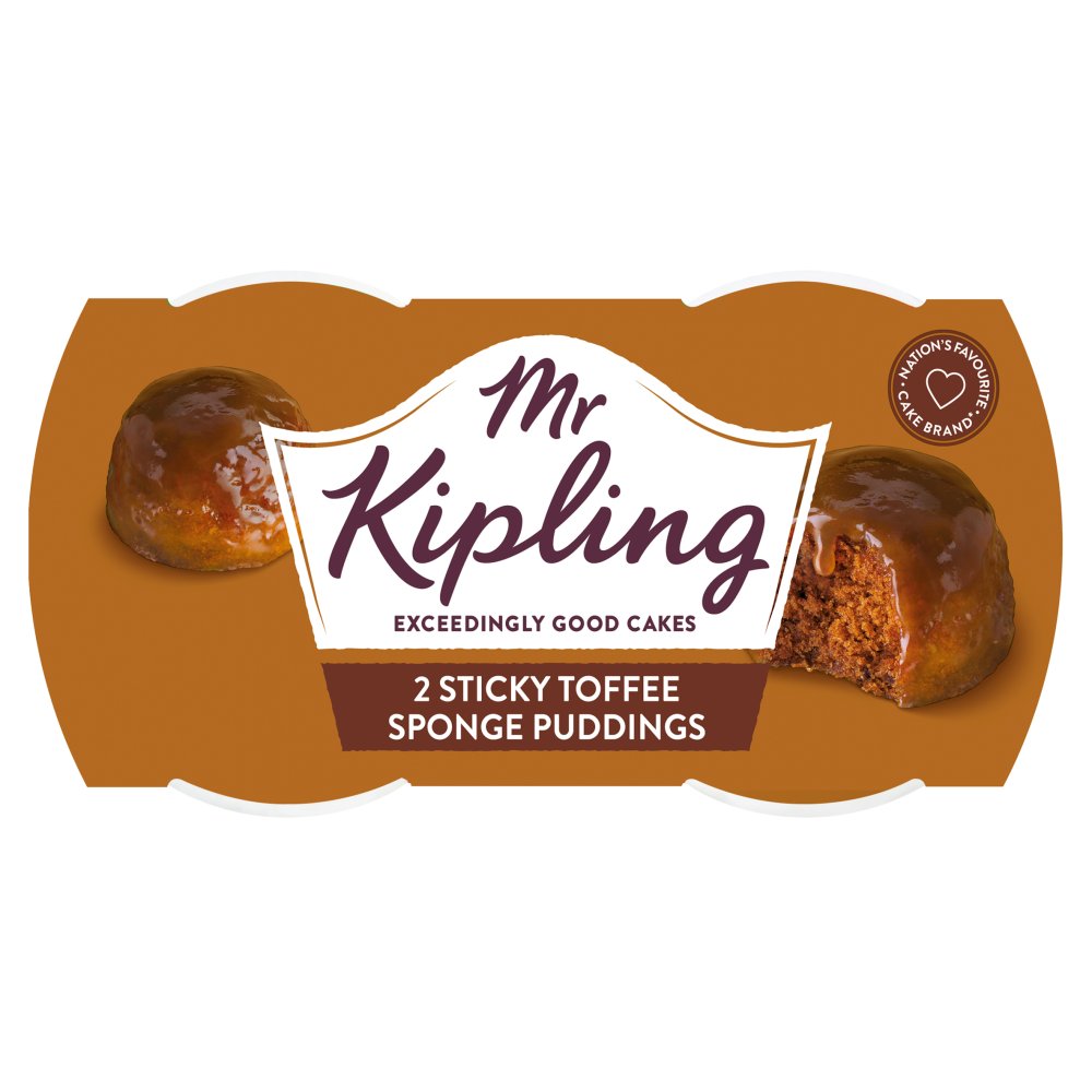 Mr Kipling Sticky Toffee Sponge Puddings 2 x 95g
