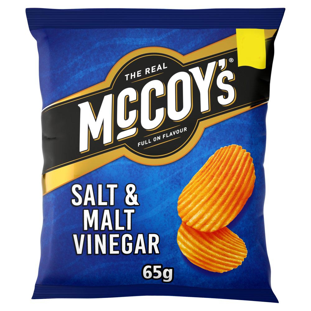 McCoy's Salt & Malt Vinegar Sharing Crisps 65g