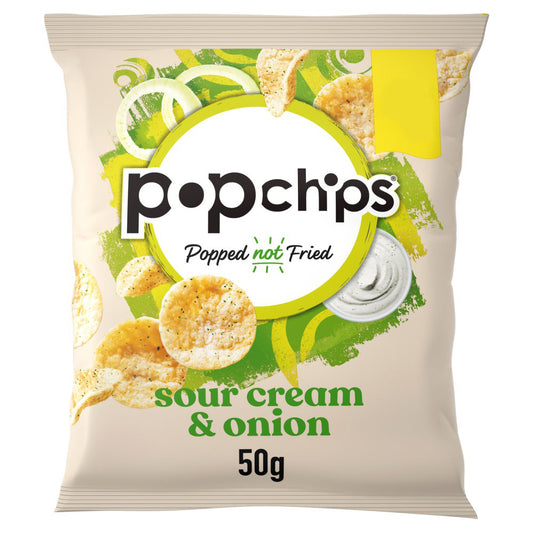 Popchips Sour Cream & Onion Crisps 50g