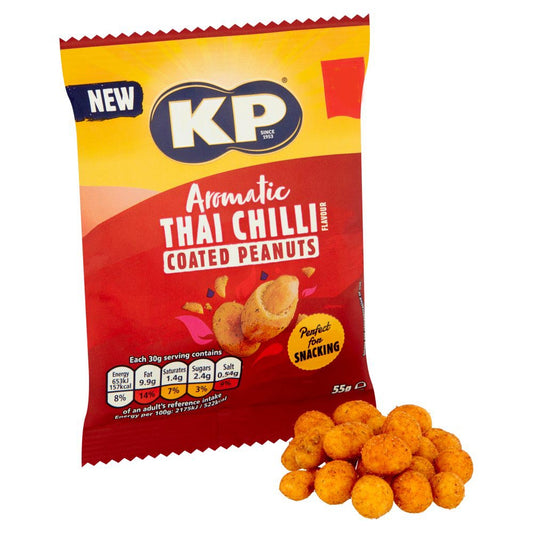 KP Aromatic Thai Chilli Coated Peanuts 55g