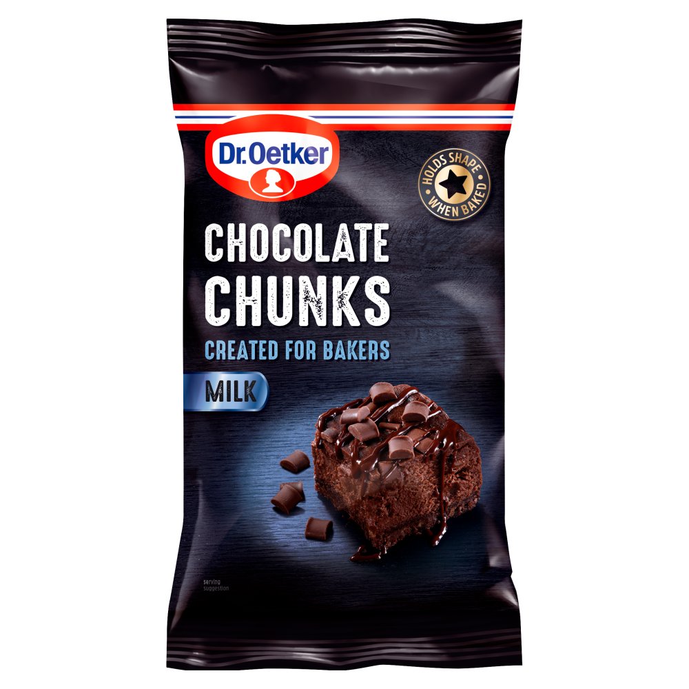 Dr. Oetker Milk Chocolate Chunks 100g