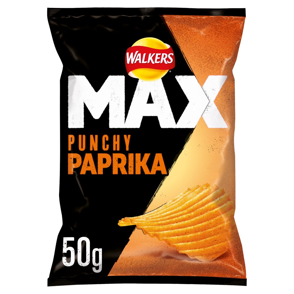 Walkers Max Punchy Paprika Crisps 50g