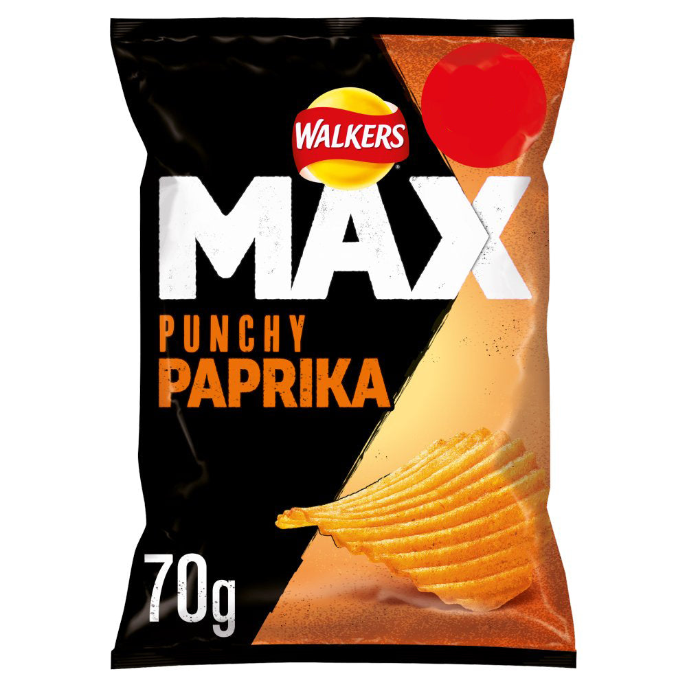 Walkers Max Punchy Paprika Crisps 70g