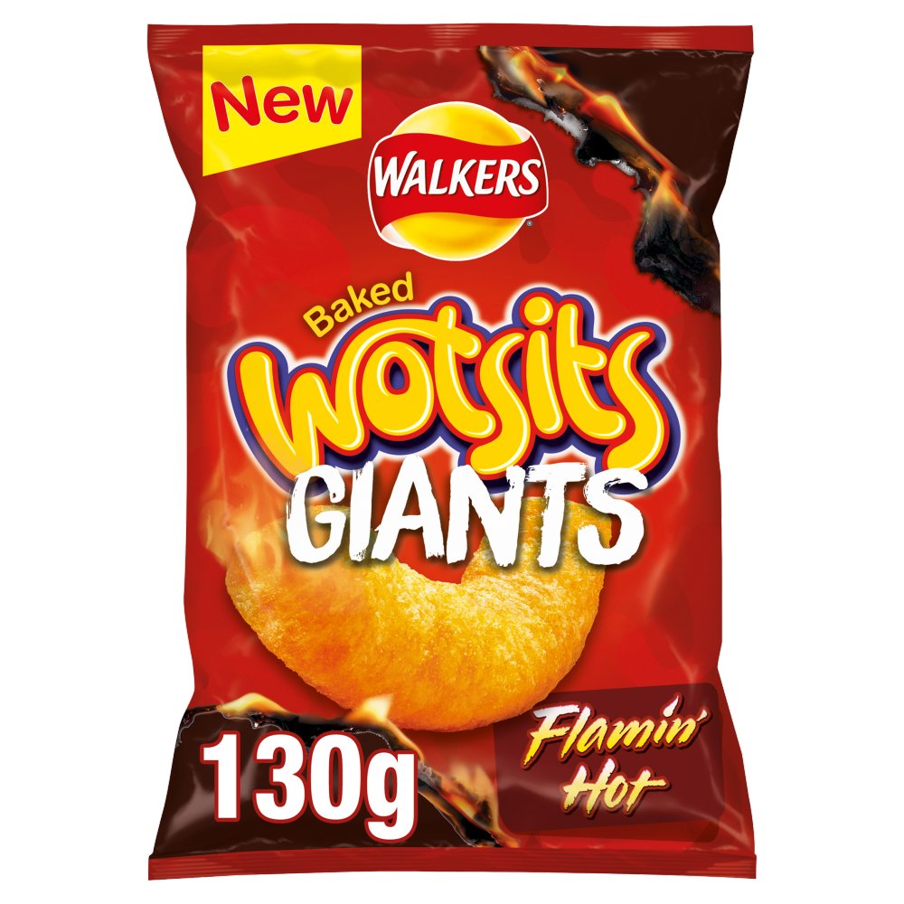 Walkers Wotsits Giants Flamin' Hot Snacks 130g