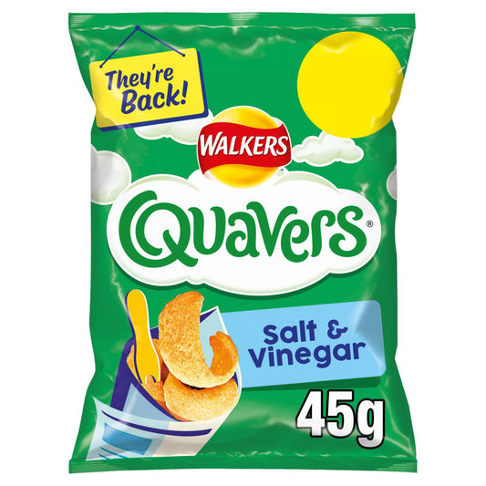 Walkers Quavers Salt & Vinegar Snacks 45g