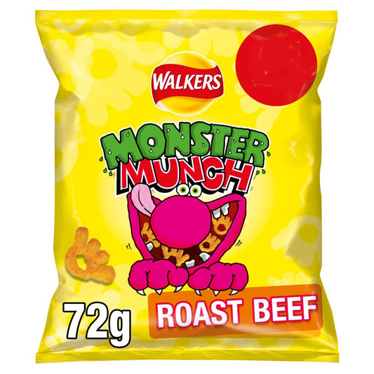 Walkers Monster Munch Roast Beef Snacks 72g