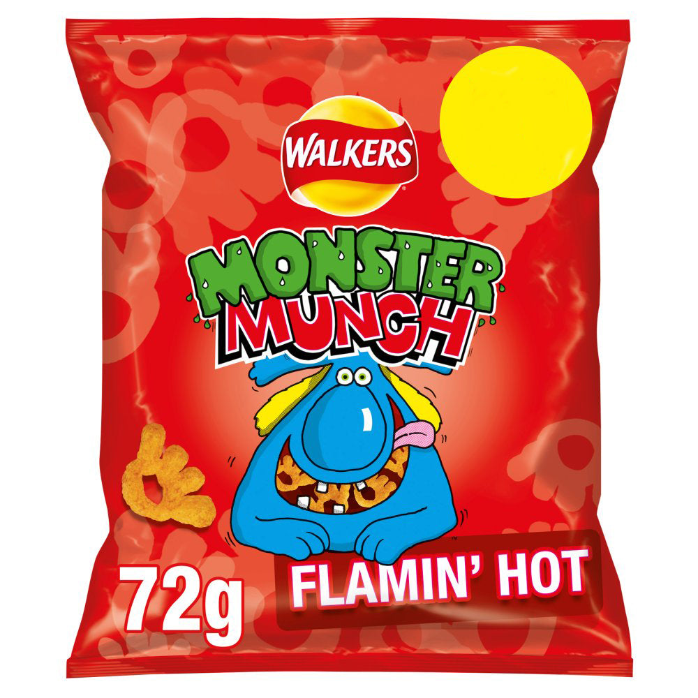 Walkers Monster Munch Flamin' Hot Snacks 72g