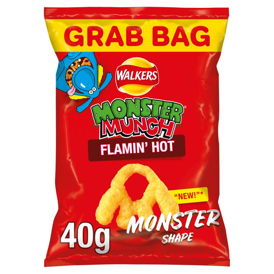 Walkers Monster Munch Flamin Hot Snacks 40g